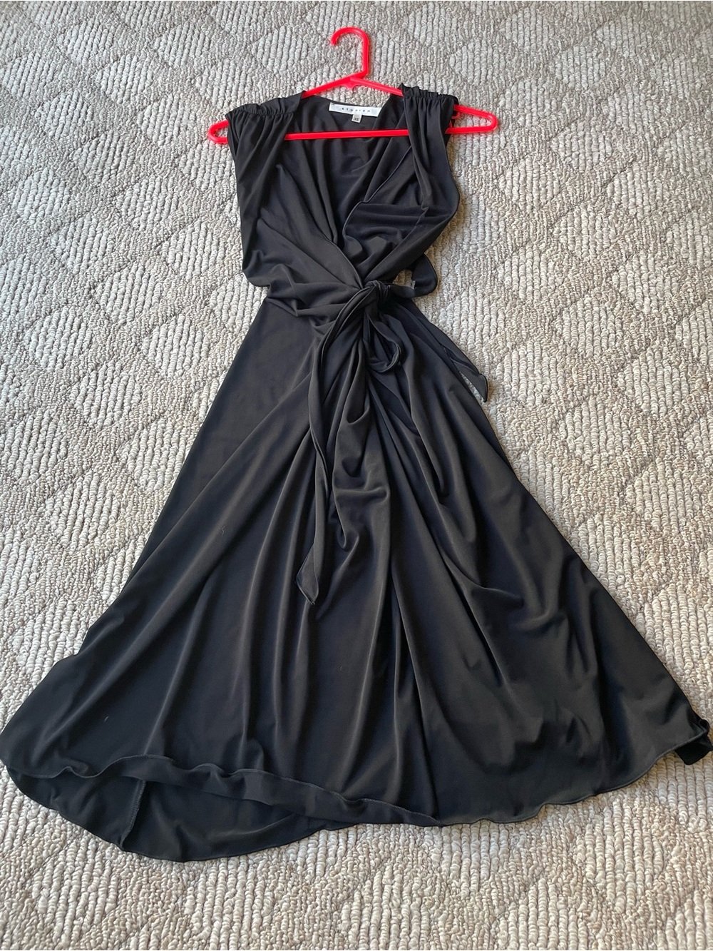 Studio M Black Sleeveless Wrap Maxi Dress